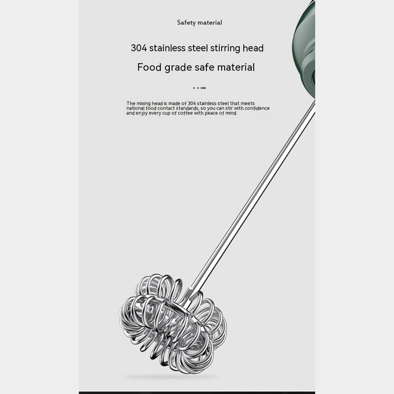 Close-up of the Fourfold Froth 3's 304 stainless-steel whisk head