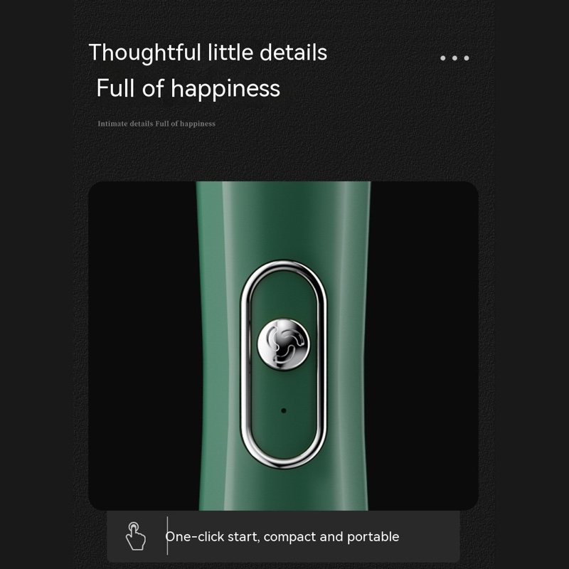 Close-up of the green Fourfold Froth 3's single button